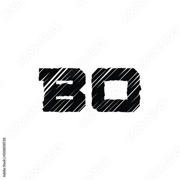 Fototapeta BO monogram logo design letter text name symbol monochrome logotype alphabet character simple logo