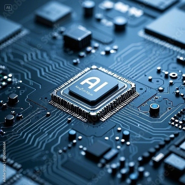 Fototapeta computer, circuit, chip, technology, board, electronic, motherboard, electronics, processor