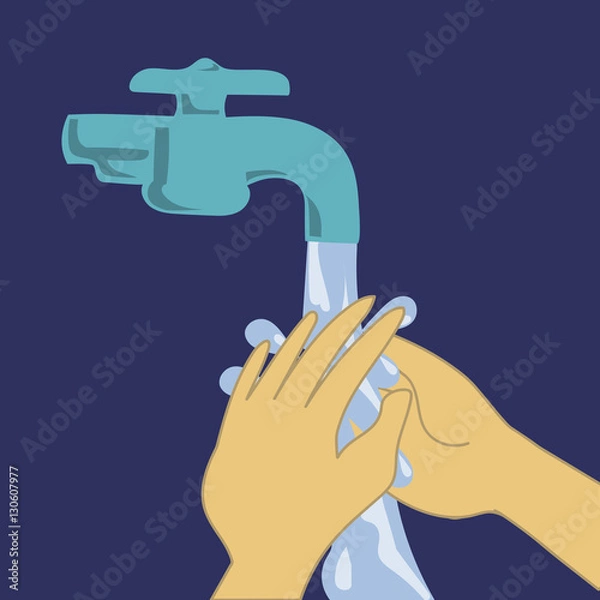 Obraz Washing Hands With Waters
