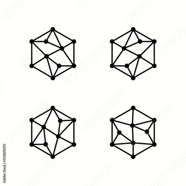 Fototapeta logo design vector abstract template illustration modern symbol simple logo icon technology geometric