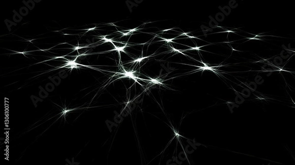 Obraz Abstract Network Illustration Depicting Digital Data Connections on