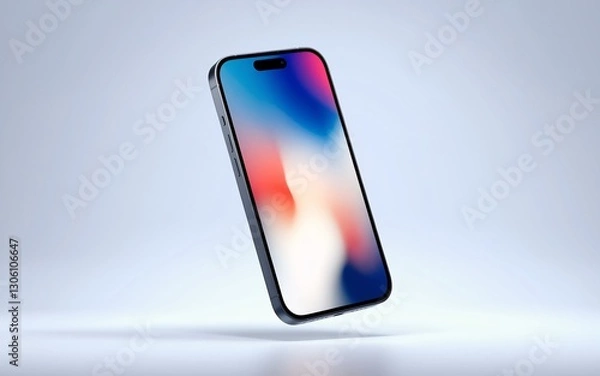 Fototapeta Modern Smartphone Display in Studio