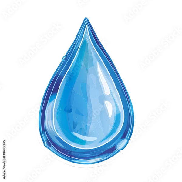 Obraz blue water drop