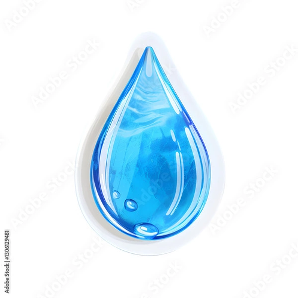 Fototapeta blue water drop