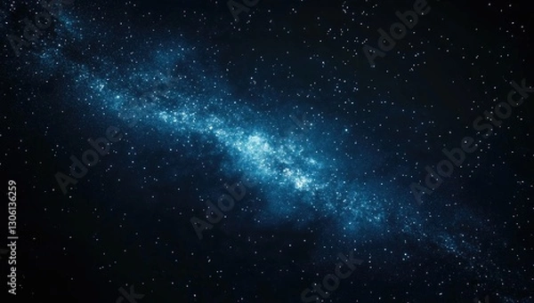 Obraz A stunning panoramic view of the Milky Way galaxy, showcasing its vast expanse and intricate patterns in deep space. The stars twinkle against an infinite black backdrop,