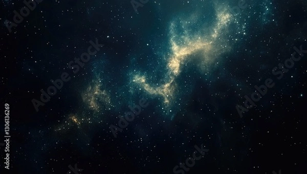 Obraz A stunning panoramic view of the Milky Way galaxy, showcasing its vast expanse and intricate patterns in deep space. The stars twinkle against an infinite black backdrop,