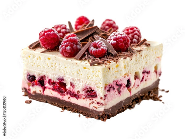 Fototapeta Raspberry Chocolate Cake Slice