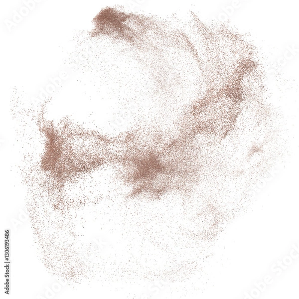 Fototapeta 3D rendering of scattered sand granules or fine dirt on transparent background
