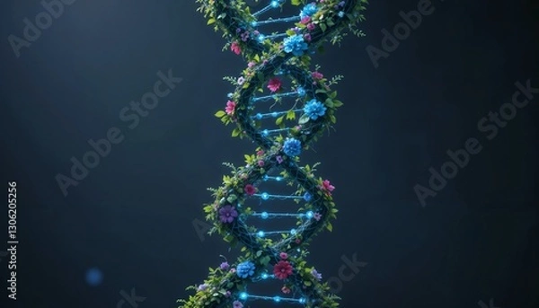 Obraz nature dna helix on blue background
