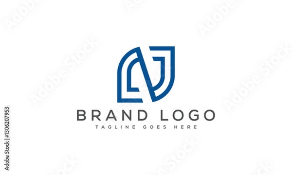 Fototapeta letter NN logo design vector template design for brand.
