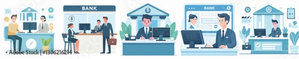 Obraz Vector of a bank teller.