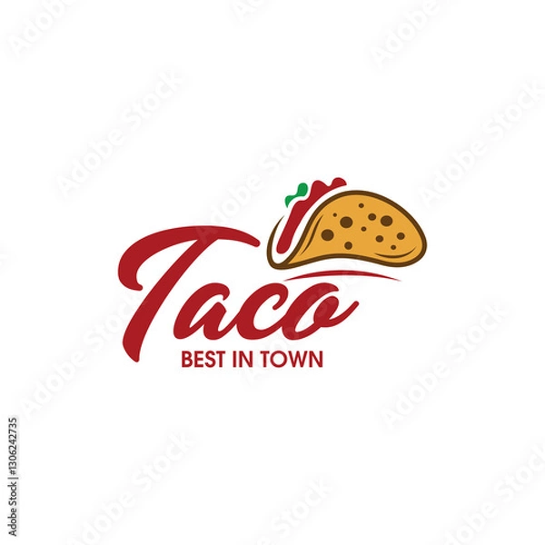 Obraz creative taco logo, badges, banners, emblem for restaurant.