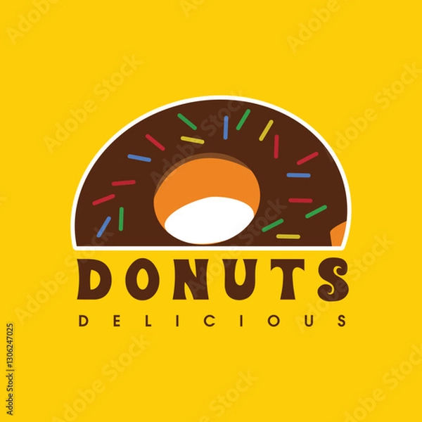 Fototapeta creative logos for donuts shop and bakery.