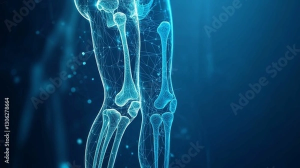 Fototapeta Digital Representation Of Human Lower Leg Bones