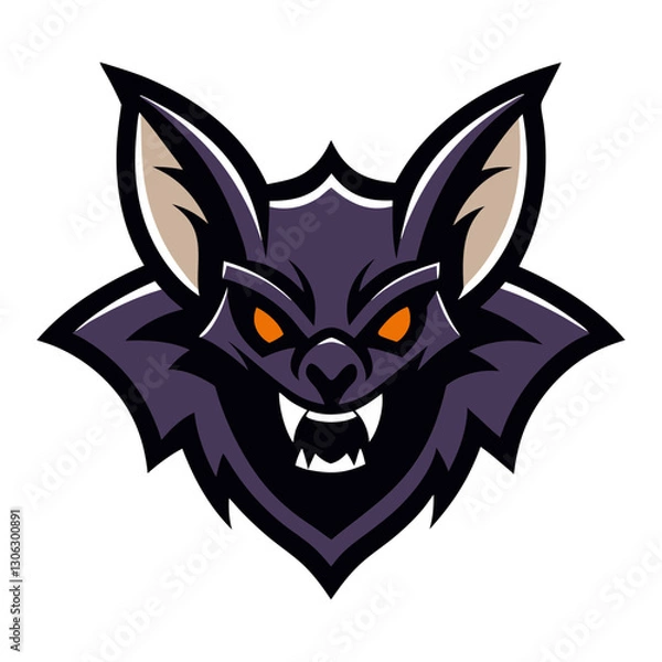 Fototapeta Bat head mascot logo design vector