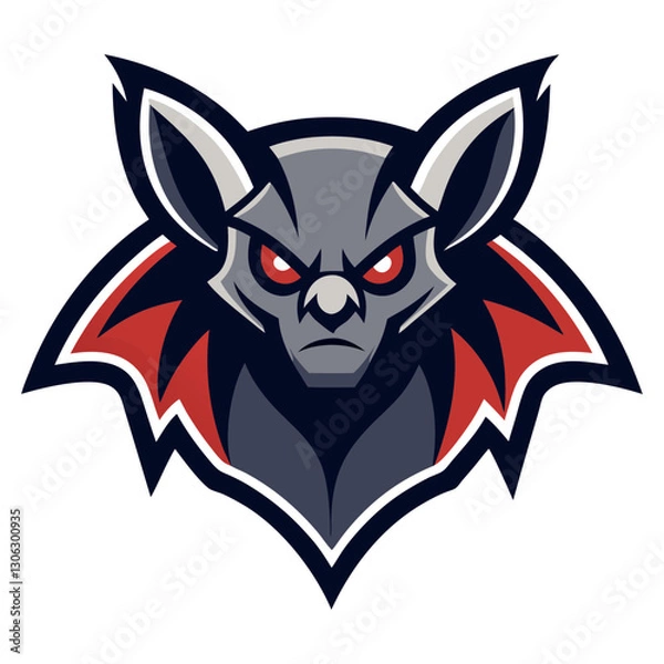 Fototapeta Bat head mascot logo design vector
