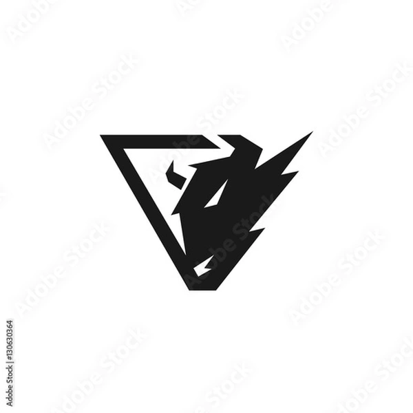 Obraz Buffalo Icon. Vector logo on white background