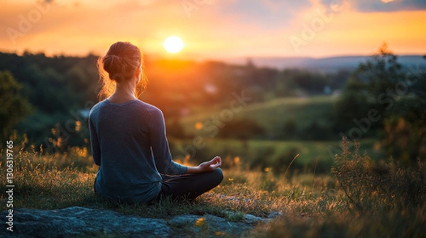 Obraz Practicing mindfulness throughout the day helps me stay grounded during stressful moments.