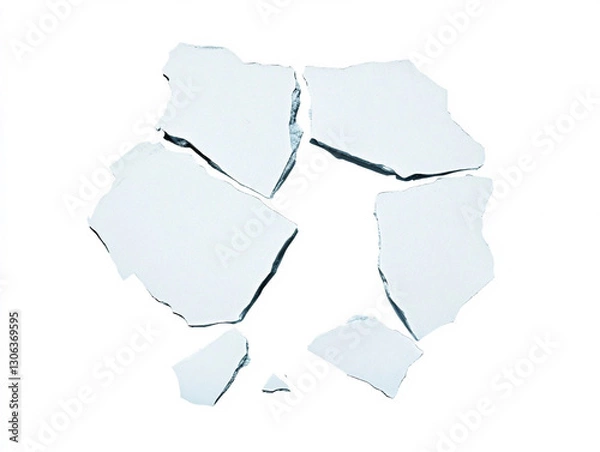 Fototapeta Vibrant a broken piece of white paper on a white background with graffiti elements and dynamic effects, great for posters
