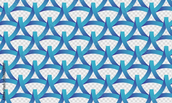 Fototapeta Geometric pattern isolated on transparent background