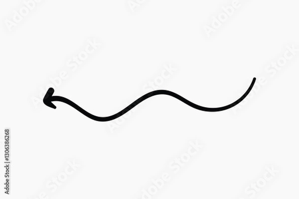 Obraz Curved arrow minimalist illustration vector