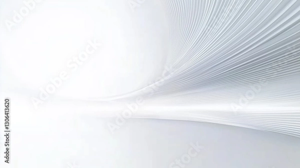 Fototapeta Elegant Flowing White Lines Creating a Dreamy Atmosphere in a Minimalist Space