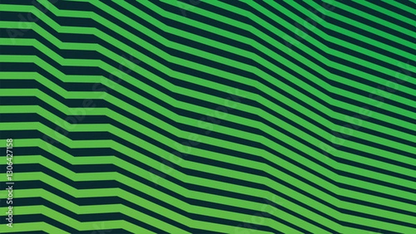 Fototapeta Green stripes zig zag lines abstract background for backdrop