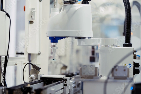 Fototapeta robot arm working in factory