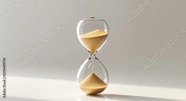 Fototapeta An hourglass with sand running through it.