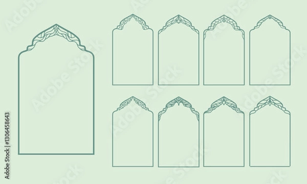 Fototapeta Minimalist Style Muslim Luxury Arch Frame Design Architecture