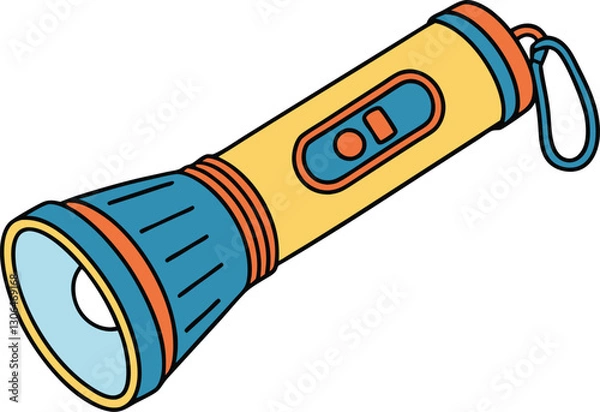 Obraz flashlight vector illustration