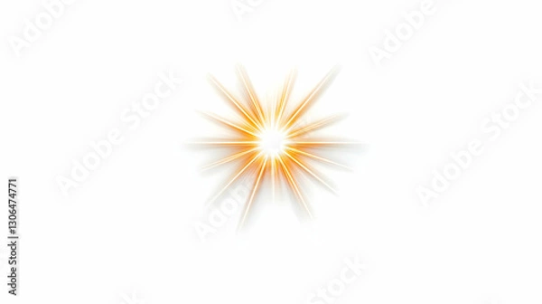 Fototapeta Bright Radiant Starburst on a Soft White Background for Design