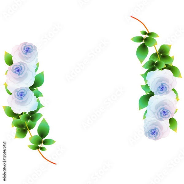 Fototapeta バラのフレーム