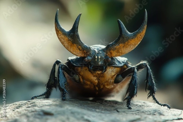 Obraz stag beetle on the ground