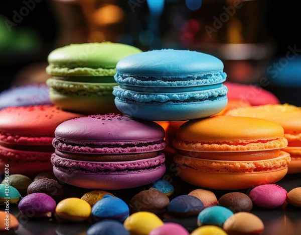 Obraz Rainbow Macarons
