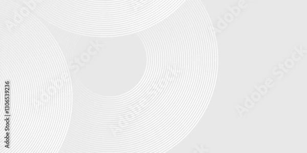 Fototapeta Modern white glowing geometric lines on gray background. Modern shiny blue circle lines pattern design modern simple abstract