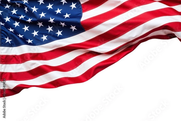 Obraz american flag is waving in the wind