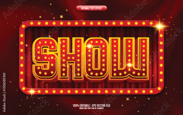 Fototapeta Show 3D editable text effect
