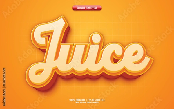 Obraz Juice 3D editable text effect