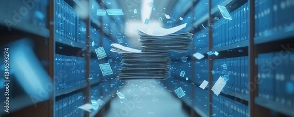 Obraz Digital Archive: Data Flow in Modern Library