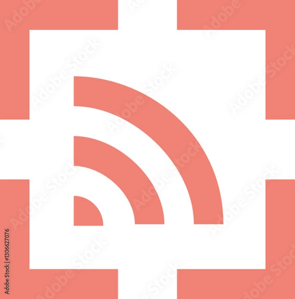 Fototapeta RSS Focused Subscription icon logo