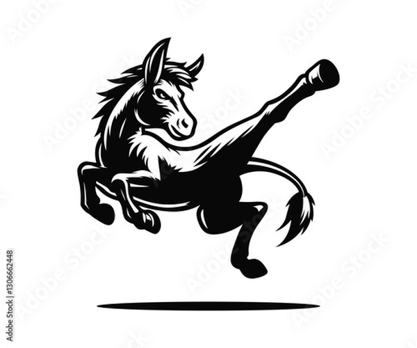 Obraz Kicking donkey vector