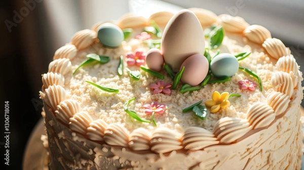 Obraz Happy Easter cake | genHappy Easter cake | generative AIerative AI