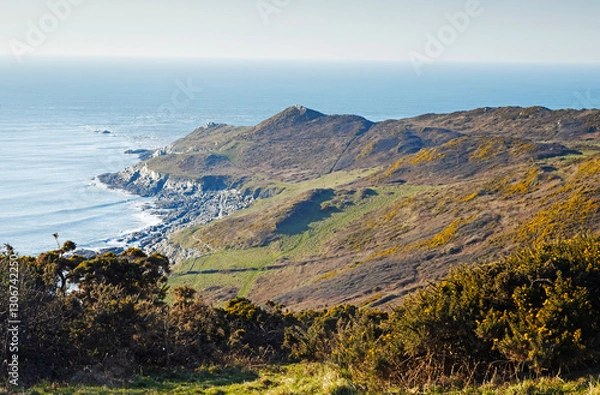Fototapeta Headland of Mortehoe in North Devon overlooking Atlantic