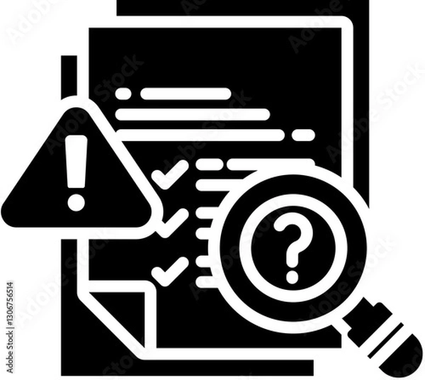 Fototapeta Identification Icon in Glyph Style. Simple Vector Design. Simple Vector Glyph Icon