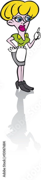 Obraz zabawna kelnerka