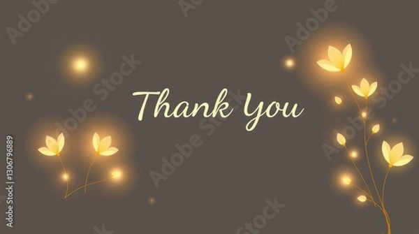 Fototapeta This spring-inspired thank you message is enhanced with elegant typography and colorful floral designs, radiating warmth and appreciation for any occasion