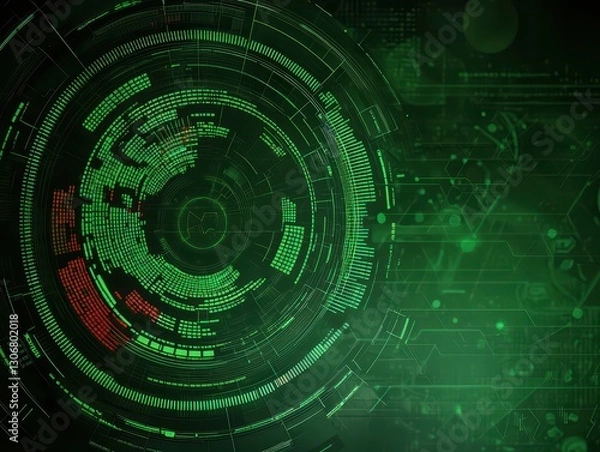 Obraz Futuristic Financial Chart with Creative Data Visualization in Green and Red Colors