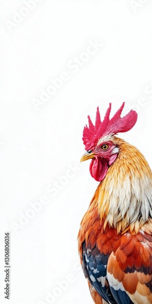 Fototapeta Concept photo of a cockerel with space for text