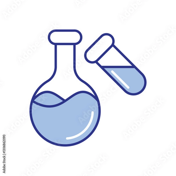 Fototapeta Laboratory Flask Icon vector stock illustration